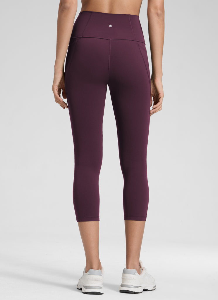 CRZ YOGA Women's Yoga High Rise Butterluxe Capri with Pockets 21'' Black