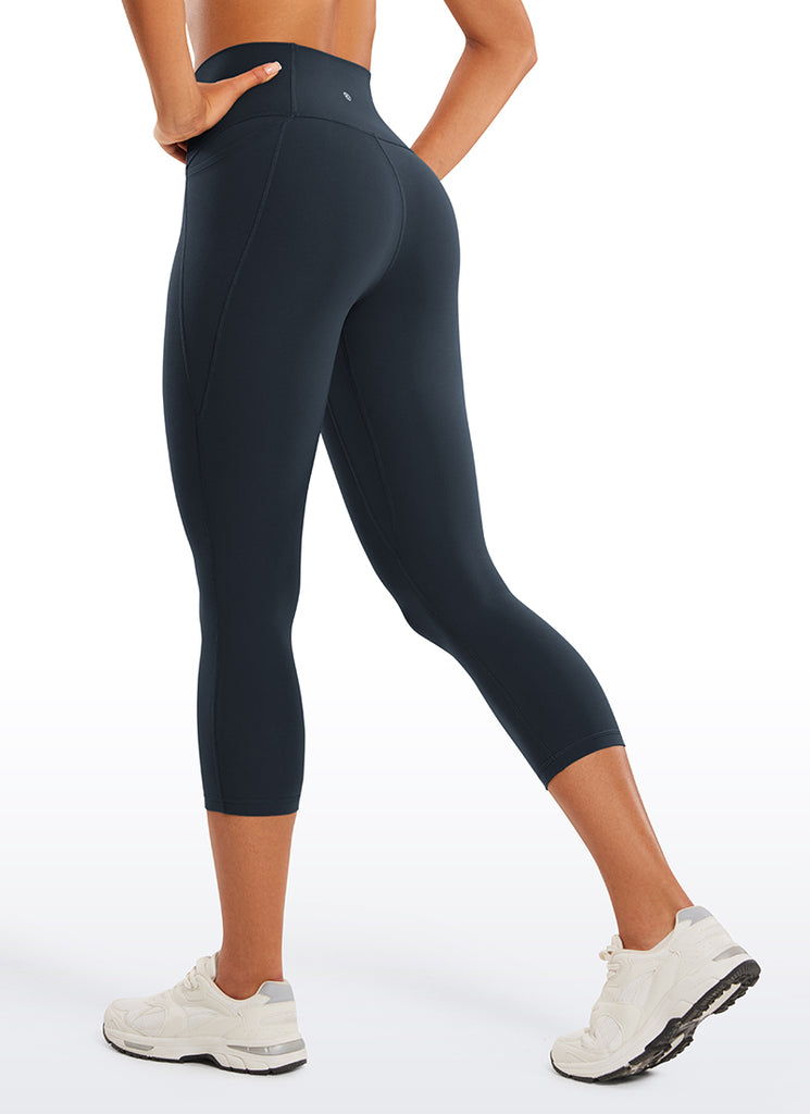 CRZ YOGA Women's Yoga High Rise Butterluxe Capri with Pockets 21'' Deep Purple