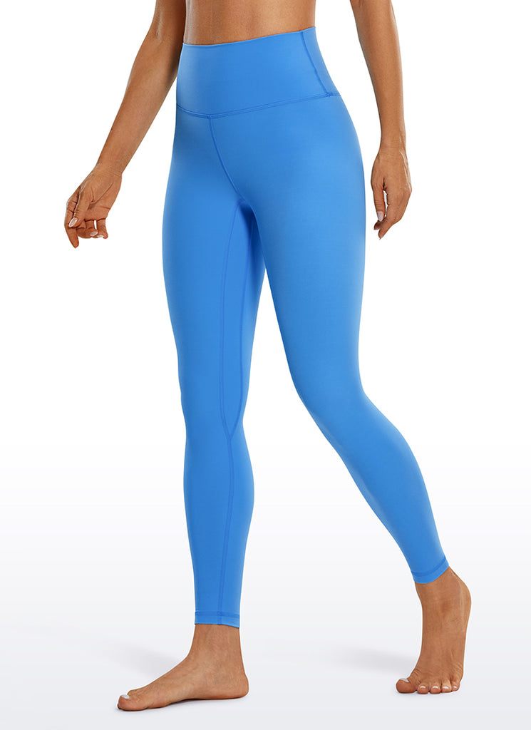 CRZ YOGA Women's Yoga Train High Rise Brushed Nakedfeel Leggings 25'' Hazy Blue