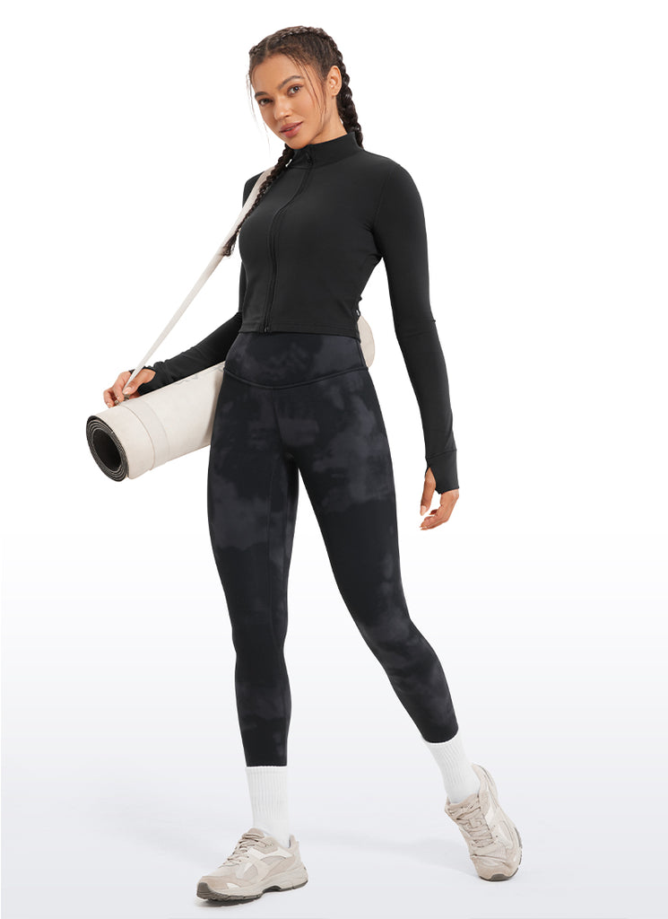 CRZ YOGA Women's Yoga Train High Rise Brushed Nakedfeel Leggings 25'' Arctic Plum