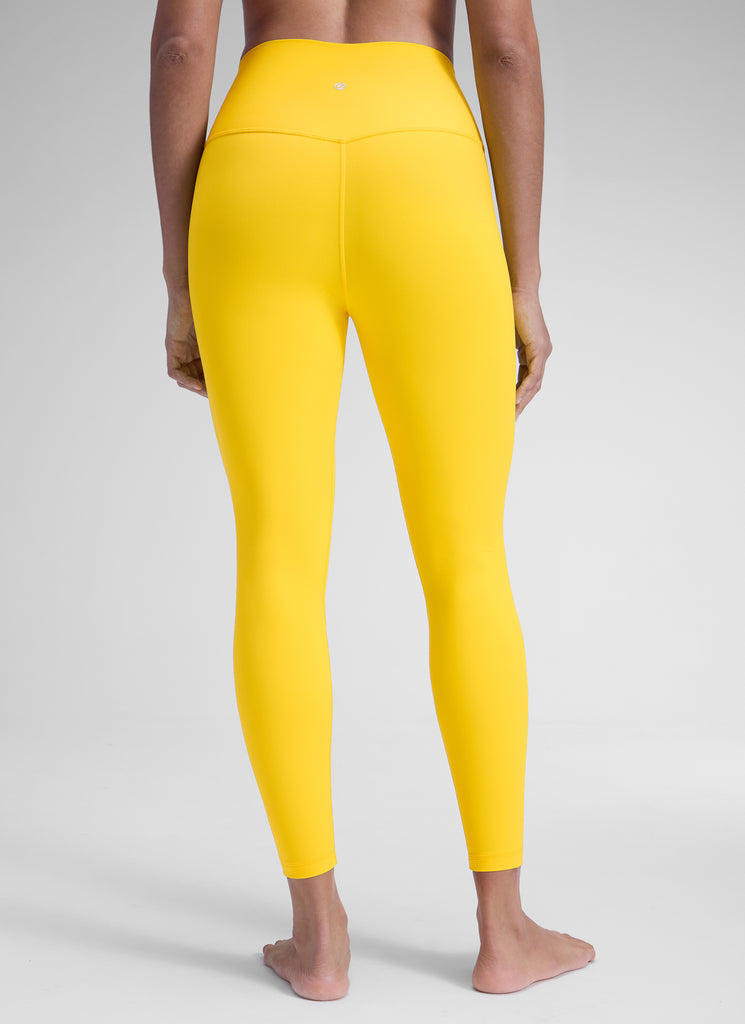 CRZ YOGA Women's Yoga Train High Rise Brushed Nakedfeel Leggings 25'' High Visibility Yellow