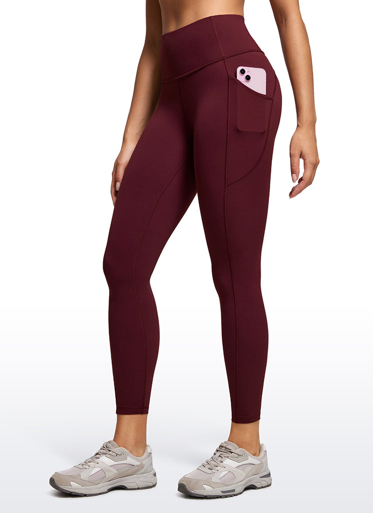 CRZ YOGA Women's Train High Rise Brushed Nakedfeel Pocket Legging 25'' True Navy