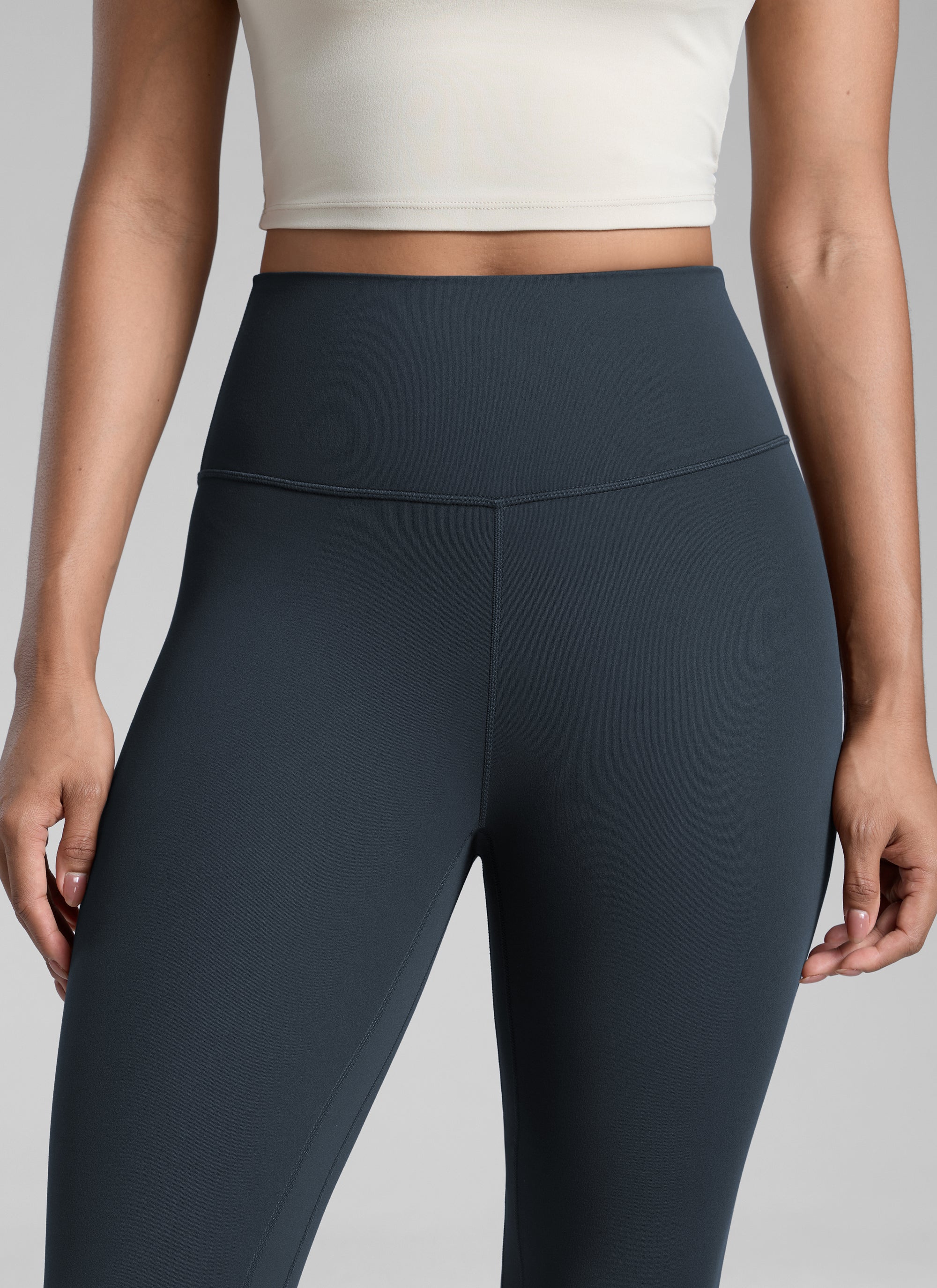 CRZ YOGA Women's Workout High Rise Butterlift Yoga Leggings 25'' True Navy