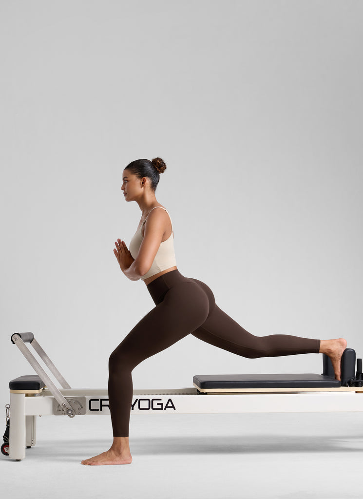 CRZ YOGA Women's Workout High Rise Butterlift Yoga Leggings 25'' Hot Fudge Brown