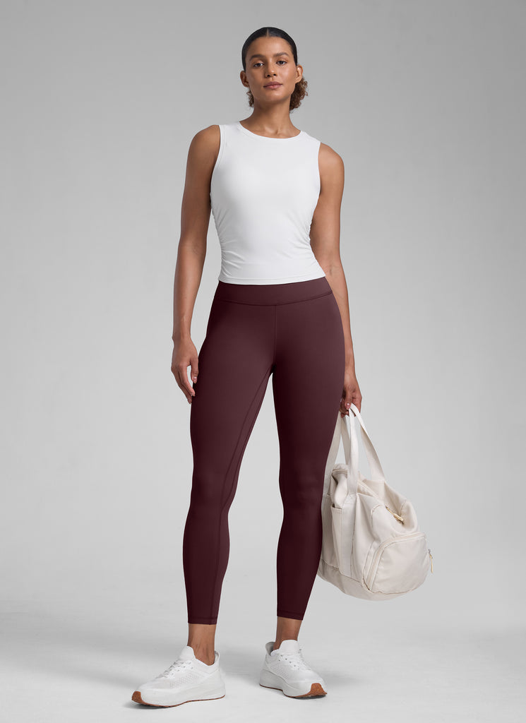CRZ YOGA Women's Workout High Rise Butterlift Yoga Leggings 25'' Ripe Plum