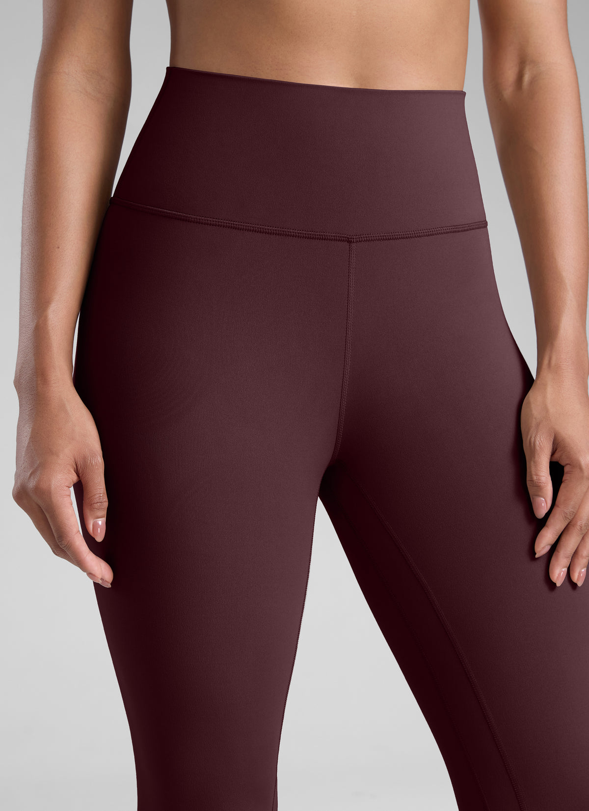 CRZ YOGA Women's Workout High Rise Butterlift Yoga Leggings 25'' Ripe Plum @model_info:Barbara