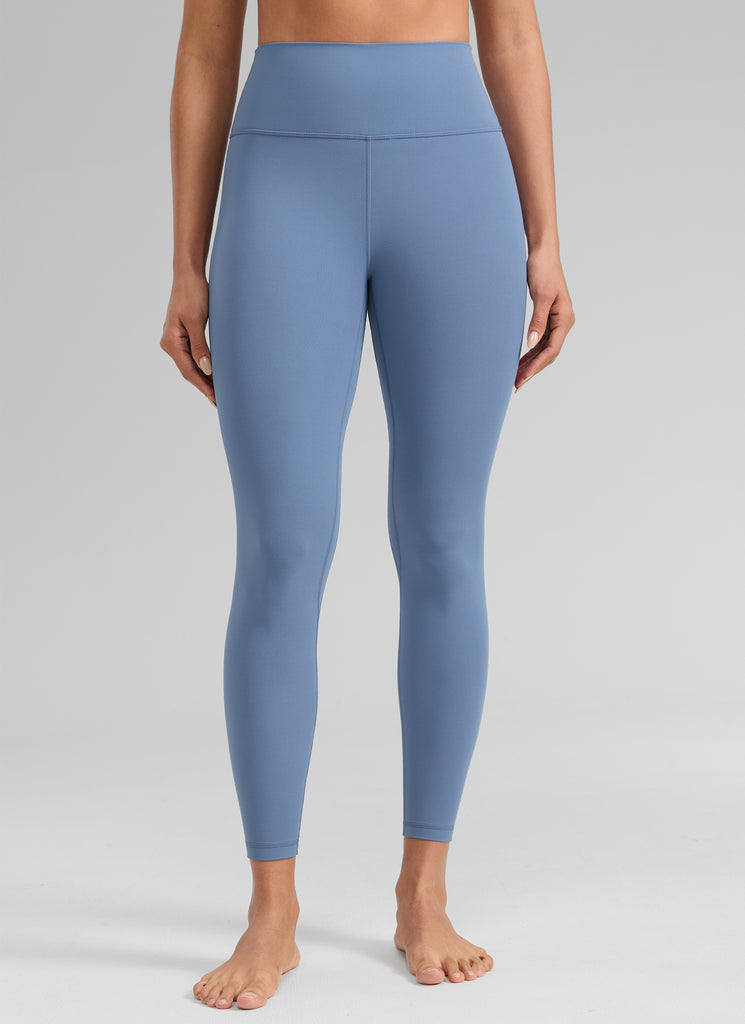 CRZ YOGA Women's Workout High Rise Butterlift Yoga Leggings 25'' Washed Denim