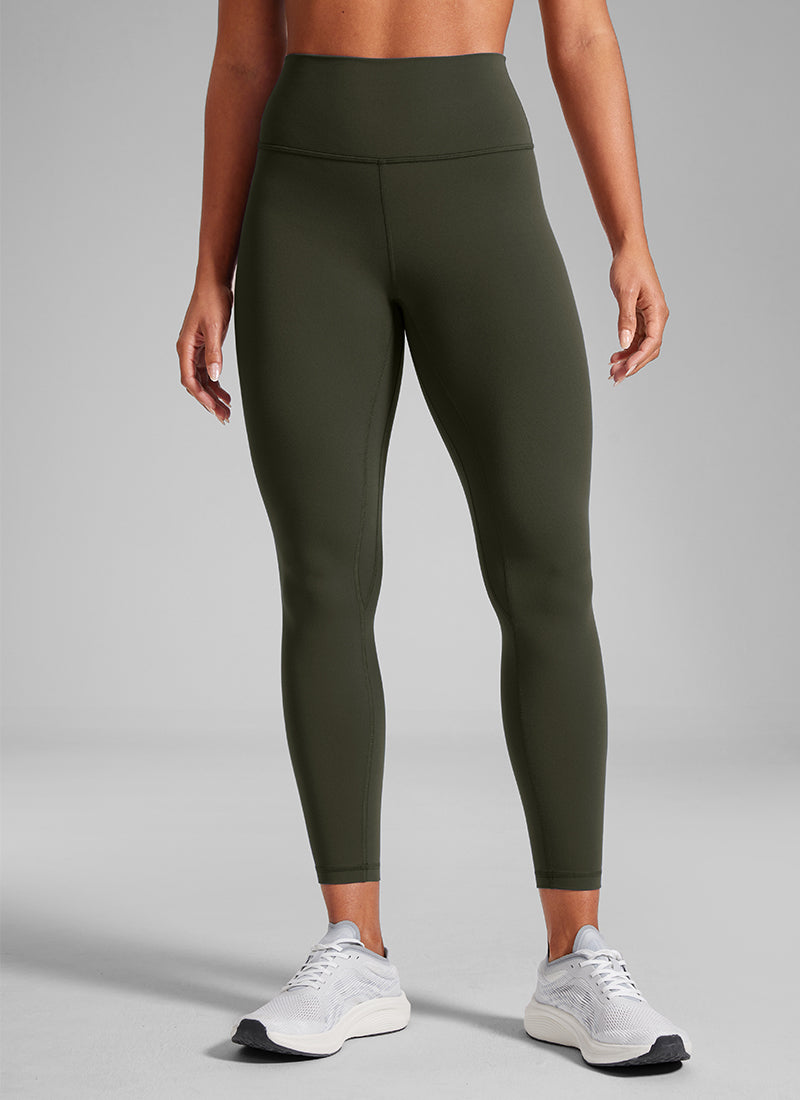 CRZ YOGA Women's Workout High Rise Butterlift Yoga Leggings 25'' Olive Green