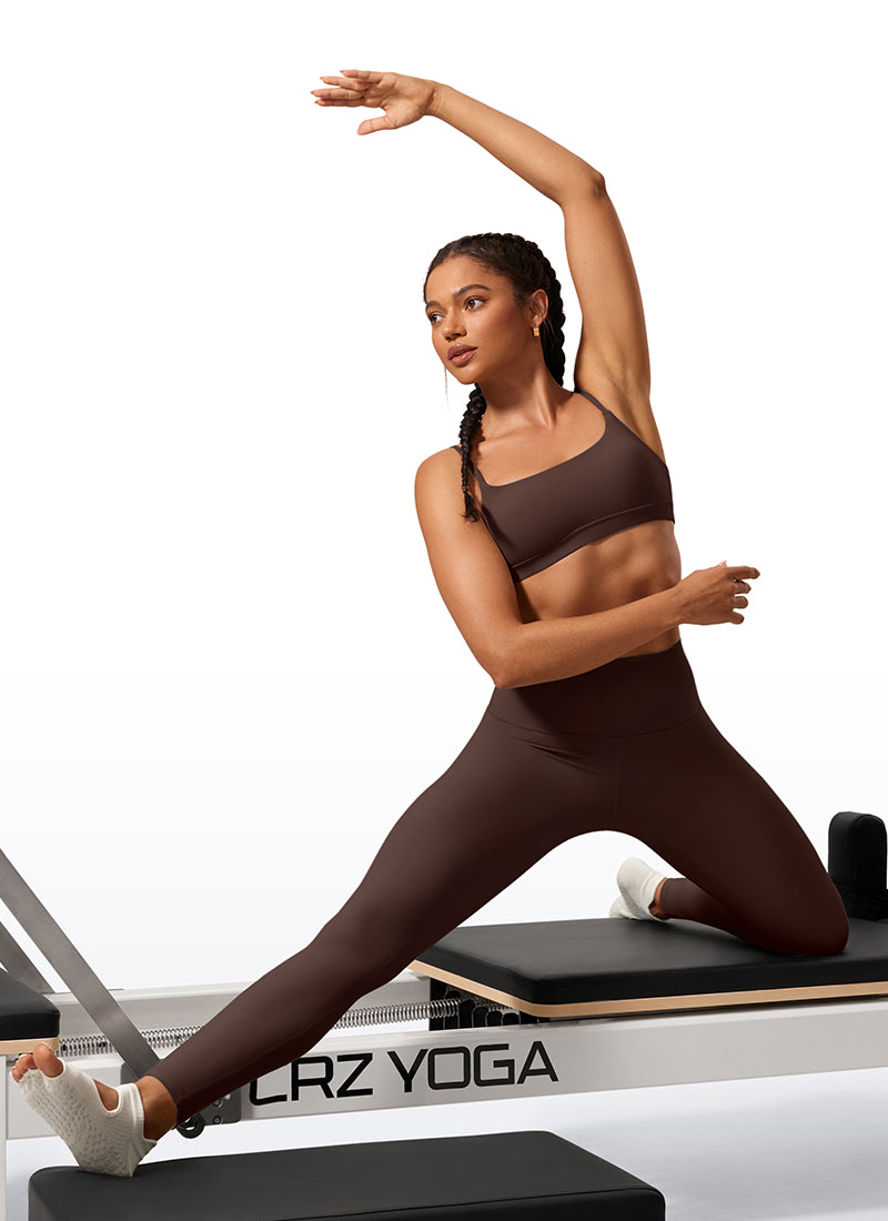 CRZ YOGA Women's Workout High Rise Butterlift Yoga Leggings 28'' Hot Fudge Brown