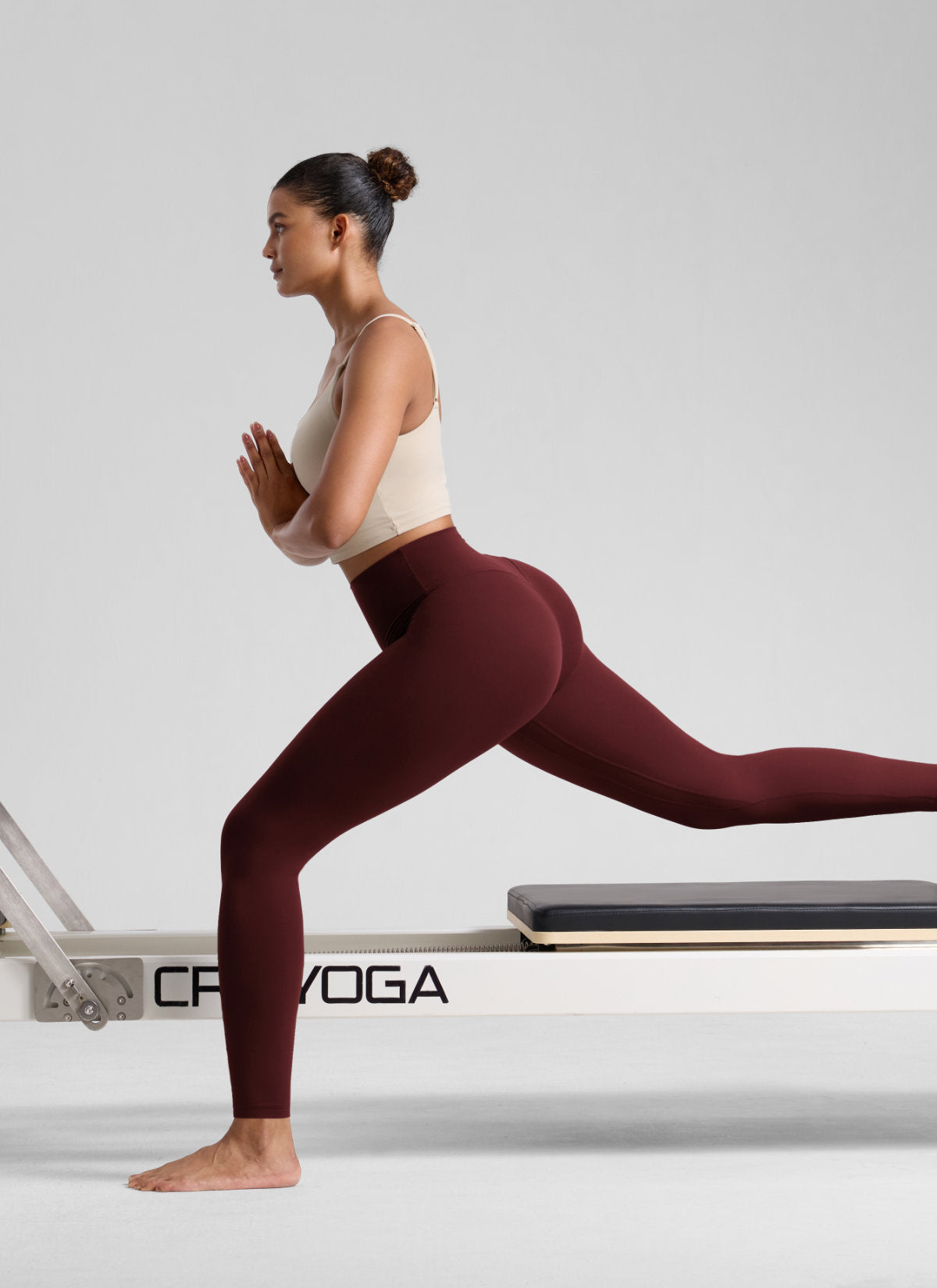 CRZ YOGA Women's Workout High Rise Butterlift Yoga Leggings 28'' Red Merlot