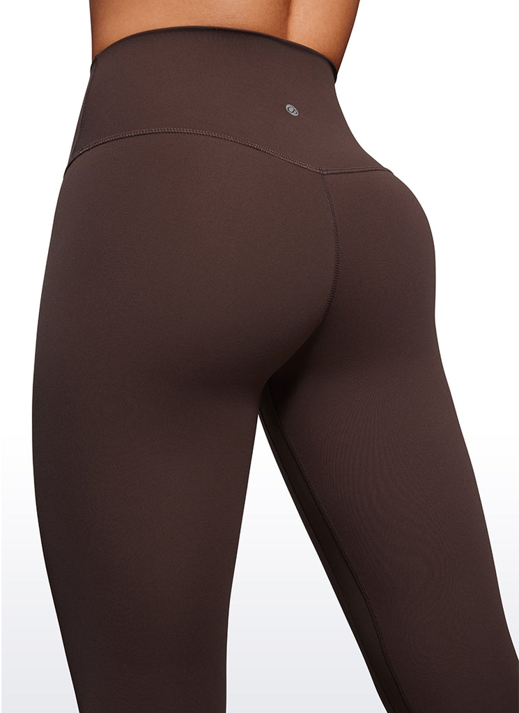 CRZ YOGA Women's Butterluxe Double seamed Yoga Leggings 28" Hot Fudge Brown