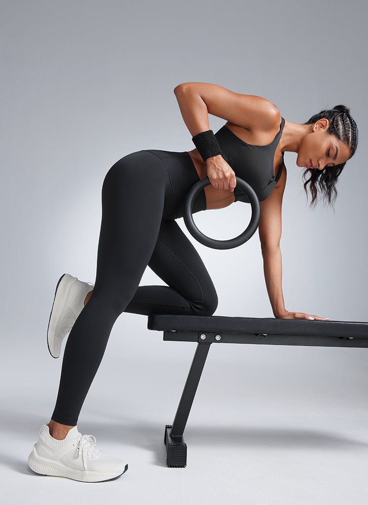 CRZ YOGA Women's Workout High Rise Butterbreeze Training Leggings 28'' Black