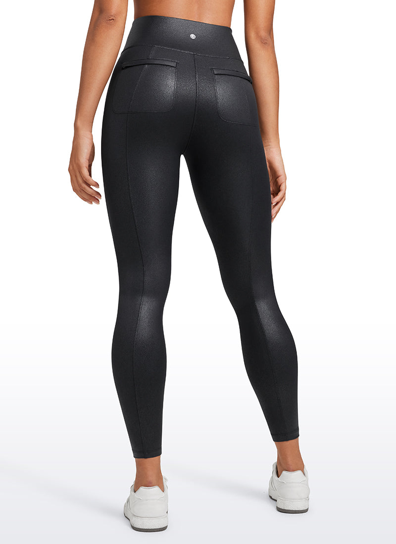 Butterluxe Matte Faux Leather Leggings with Back Pockets 25