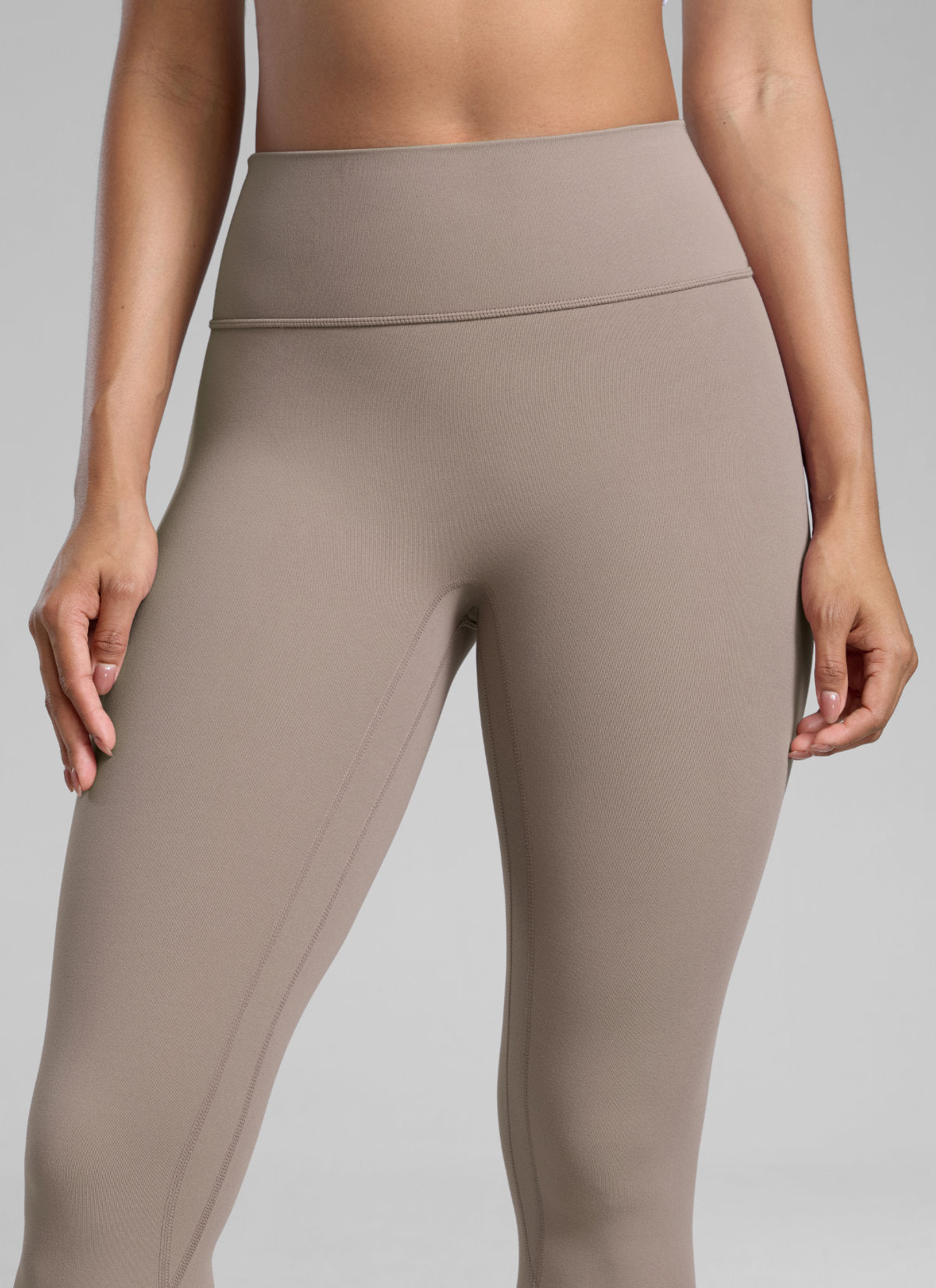 CRZ YOGA Women Butterlift High Rise Scrunch Butt Legging No Front Seam Creamy Latte