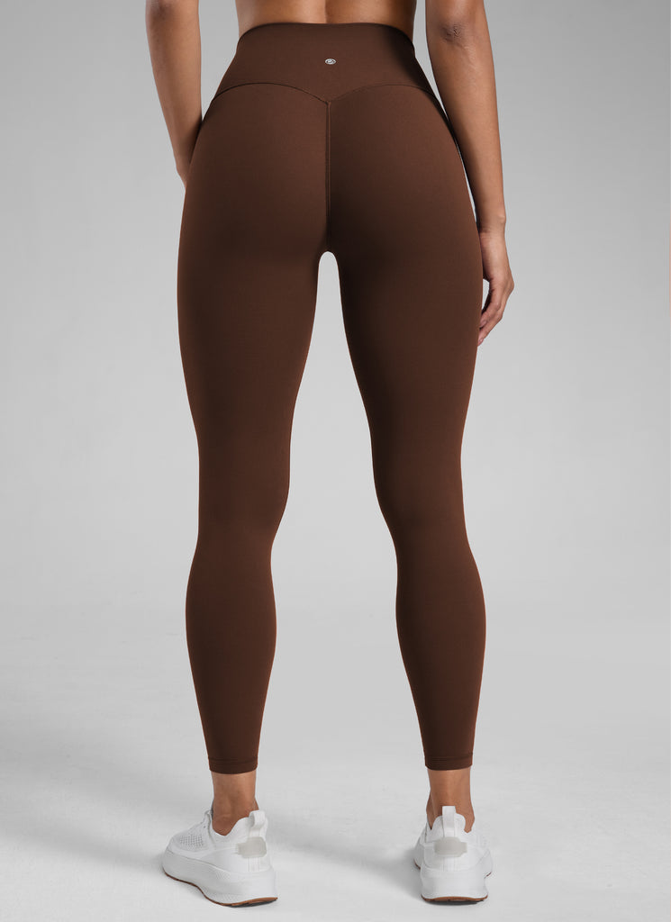 CRZ YOGA Women Butterlift High Rise Scrunch Butt Legging No Front Seam Lava Brown