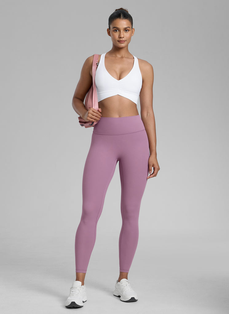 CRZ YOGA Women Butterlift High Rise Scrunch Butt Legging No Front Seam Light Lavender