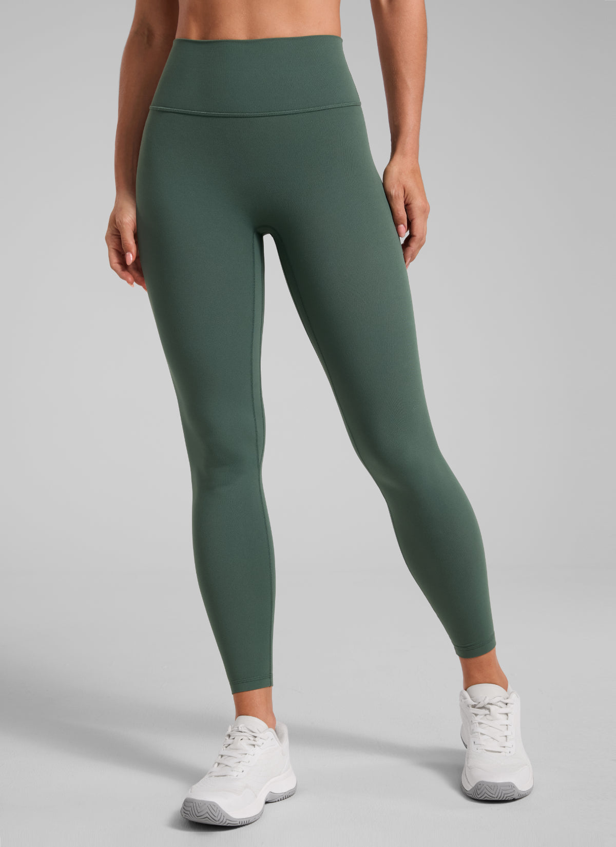 CRZ YOGA Women Butterlift High Rise Scrunch Butt Legging No Front Seam Dark Forest Green