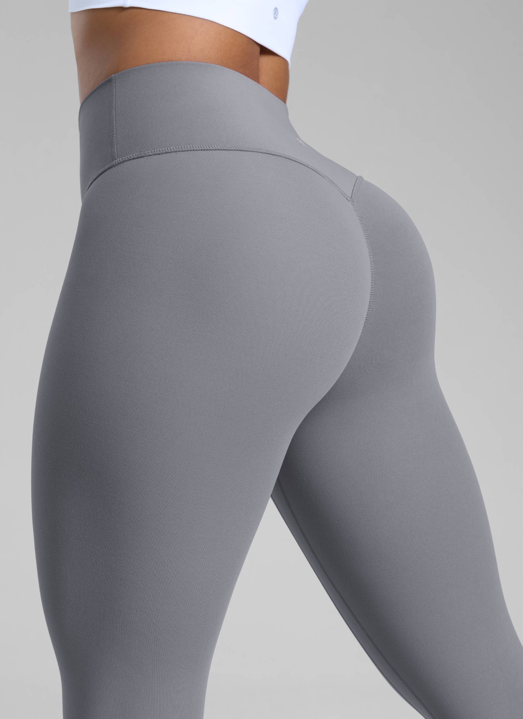 CRZ YOGA Women Butterlift High Rise Scrunch Butt Legging No Front Seam Solar Grey
