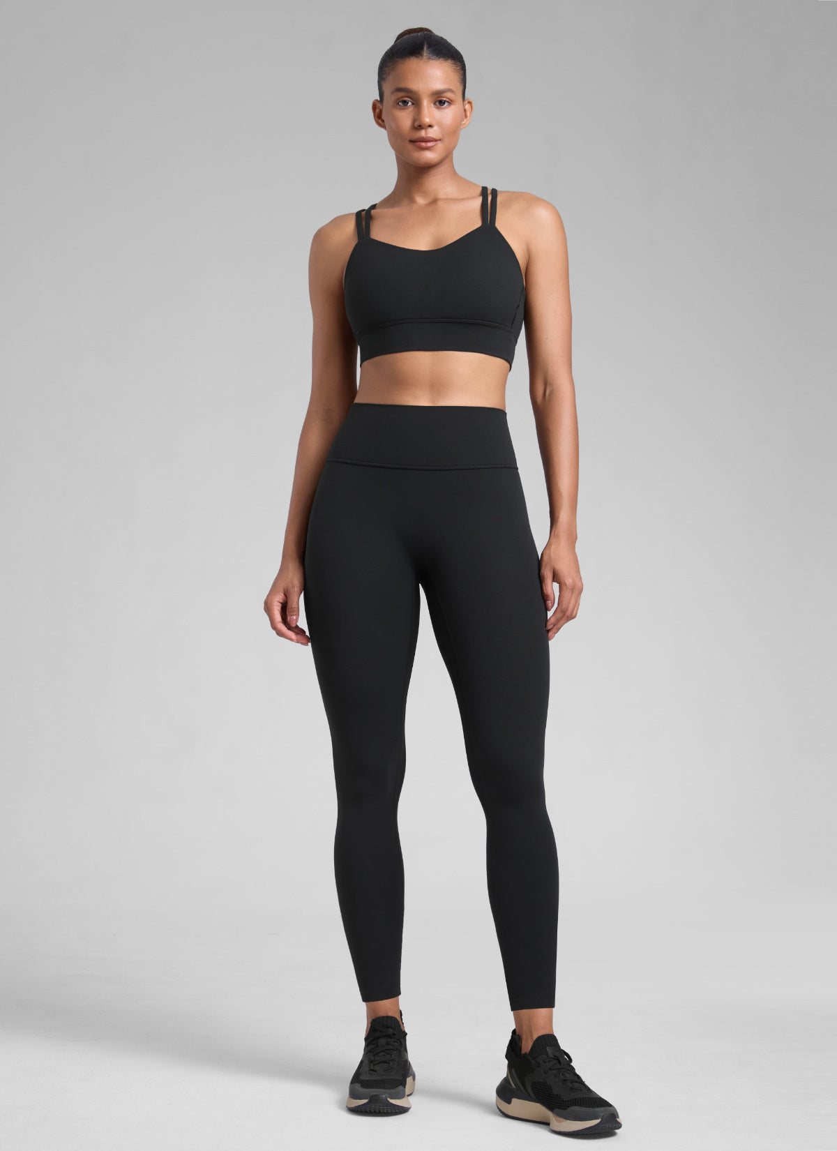 CRZ YOGA Women's Secretsculpt™ Workout No Front Seam Legging 28'' Black
