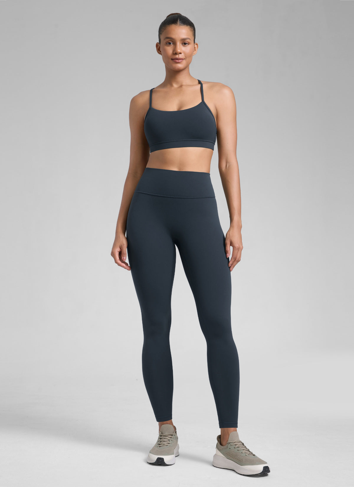 CRZ YOGA Women's Secretsculpt™ Workout No Front Seam Legging 28'' True Navy