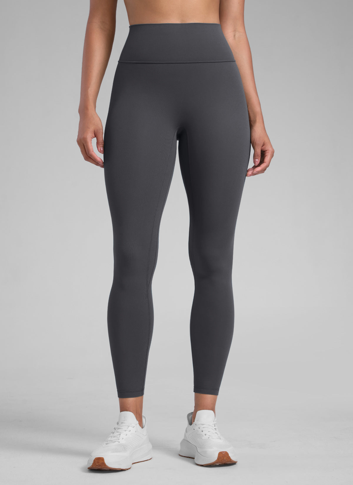 CRZ YOGA Women's Secretsculpt™ Workout No Front Seam Legging 28'' Mysterious Grey