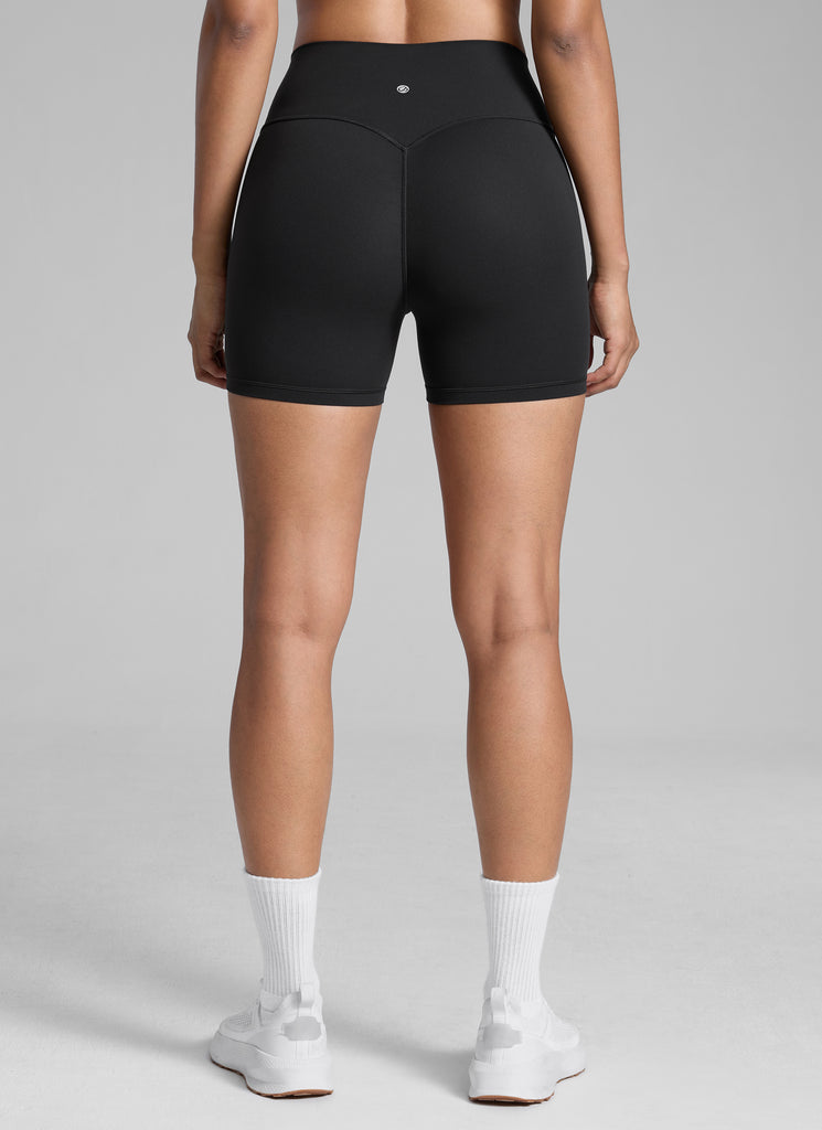 CRZ YOGA Womens Butterlift Scrunch Butt Atheletic Workout Biker Shorts Black