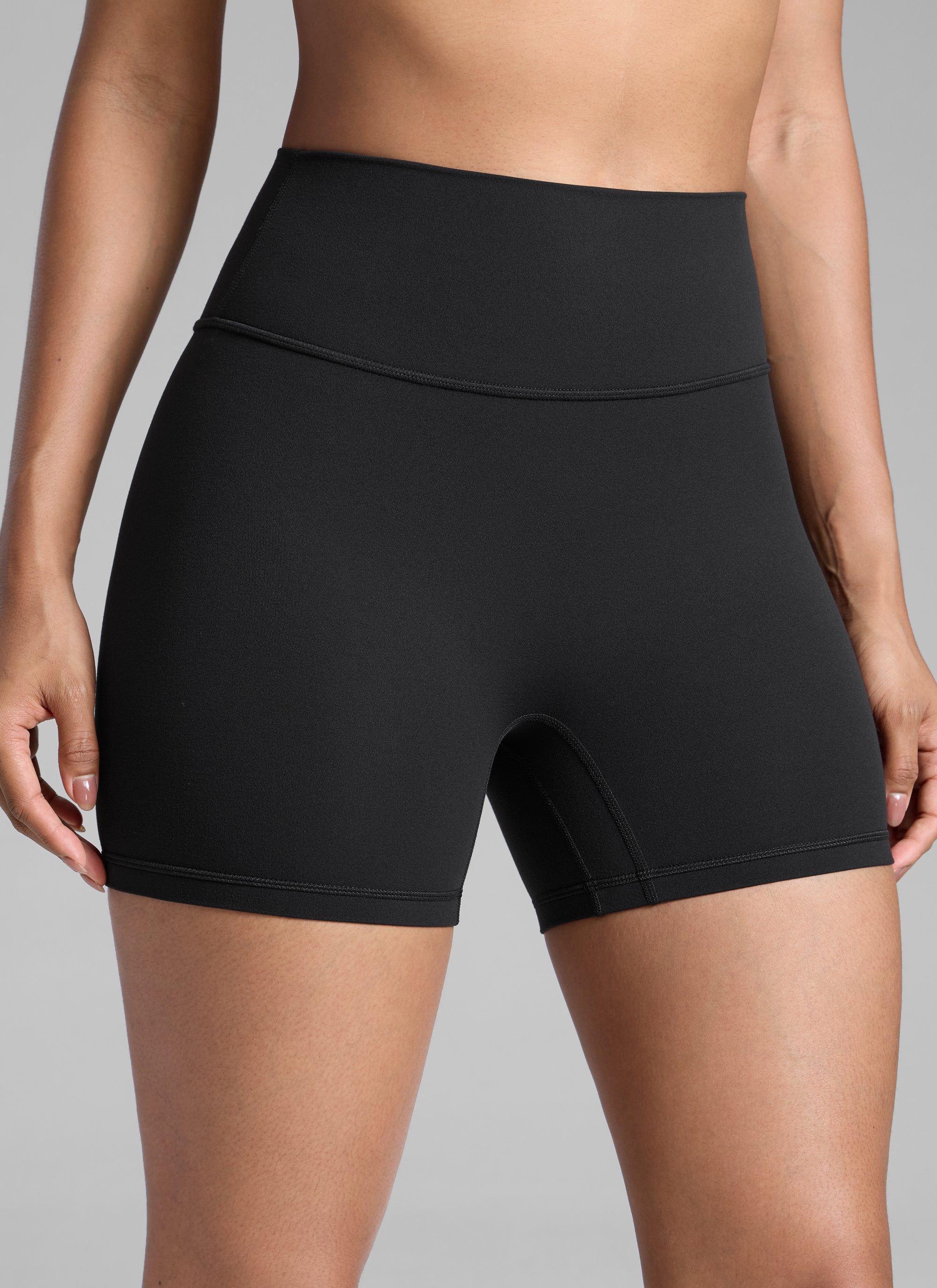 CRZ YOGA Womens Butterlift Scrunch Butt Atheletic Workout Biker Shorts Black
