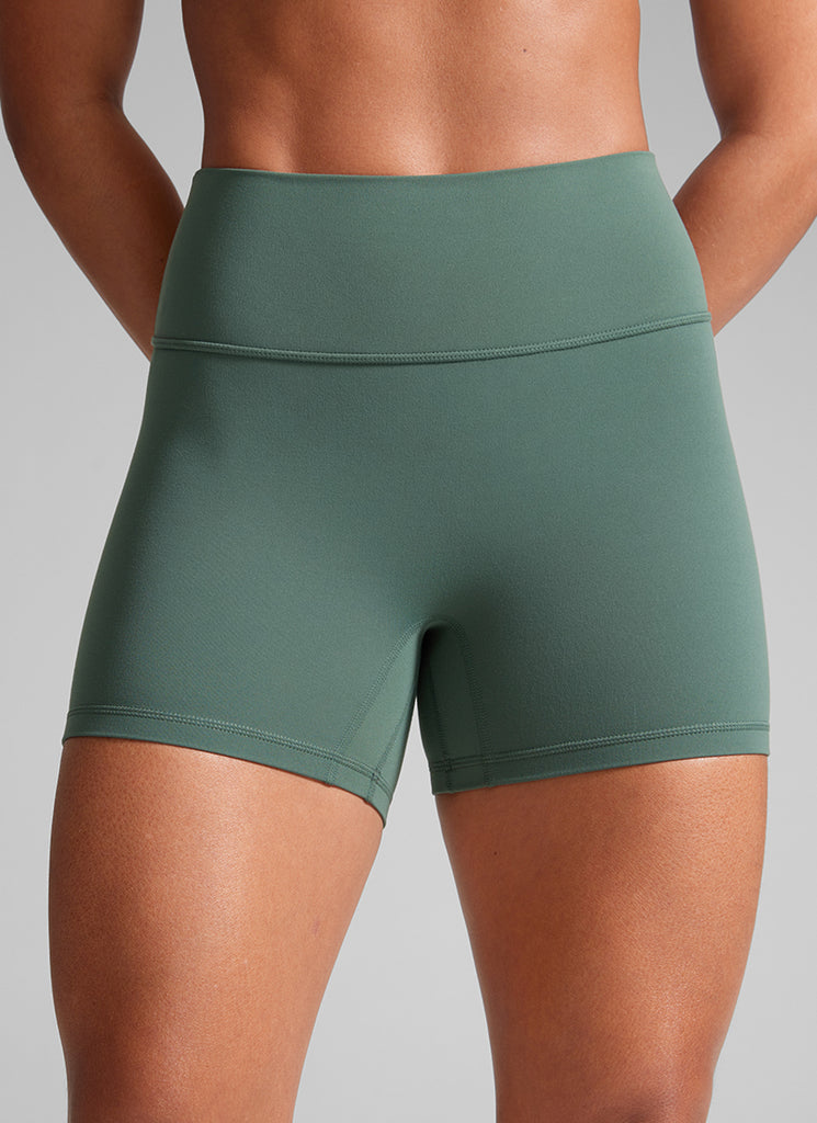 CRZ YOGA Womens Butterlift Scrunch Butt Atheletic Workout Biker Shorts Dark Forest Green