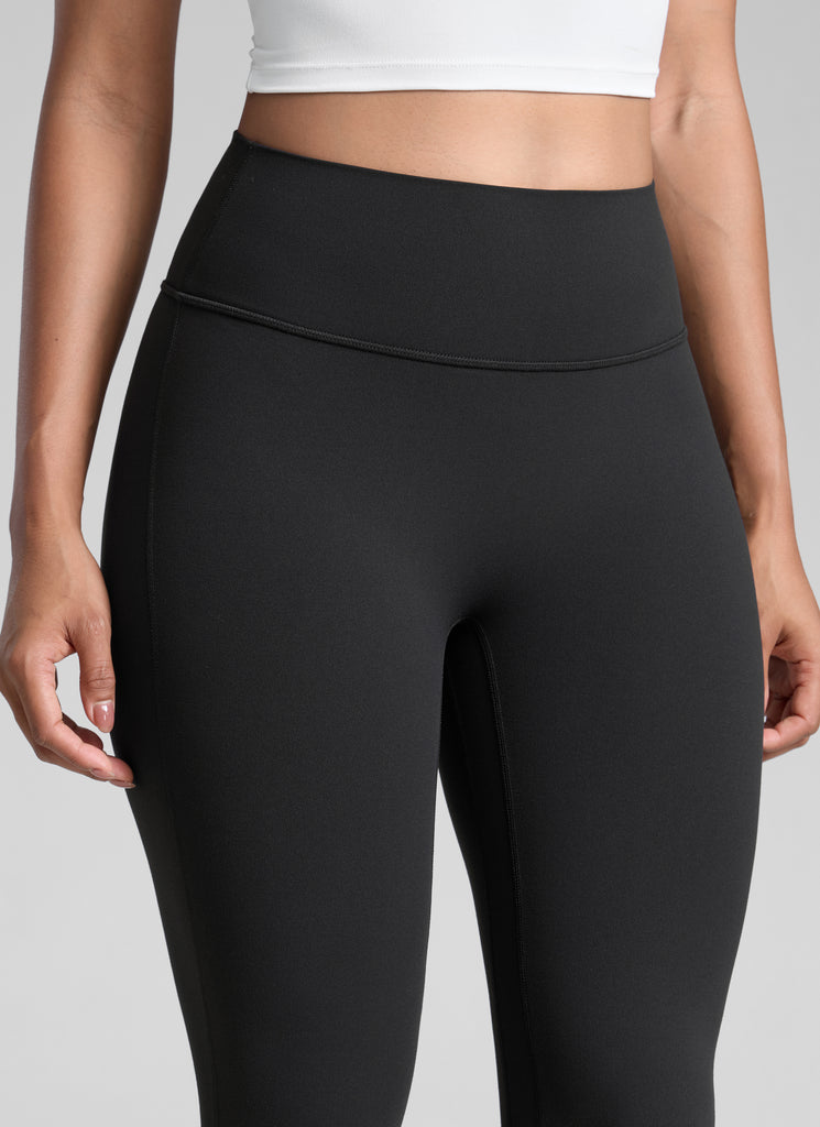 CRZ YOGA Women's Butterlift Hidden Scrunch Butt Flare Leggings 31" Black