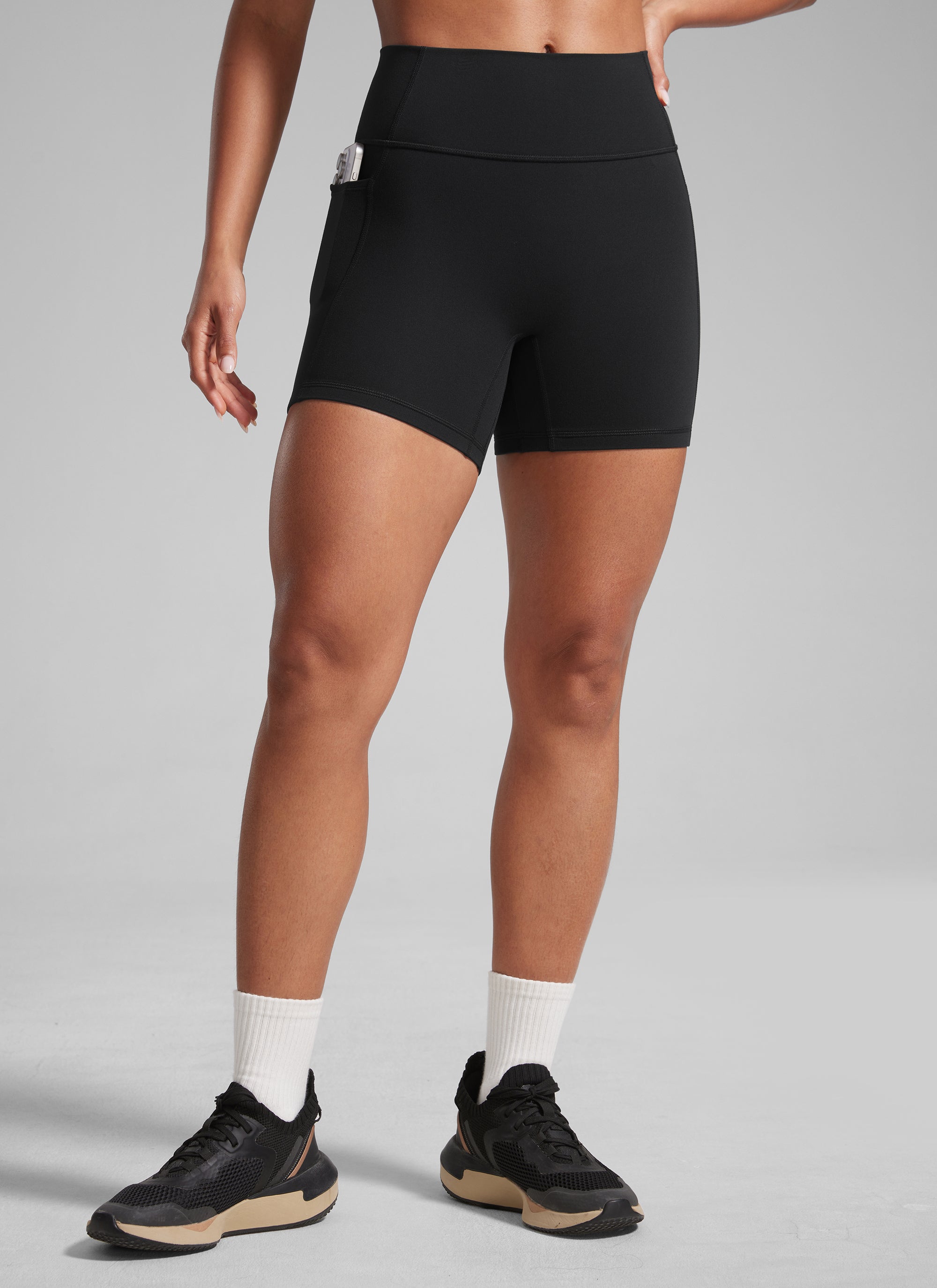 CRZ YOGA Butterlift Womens Scrunch Butt No Front Seam Pocket Biker