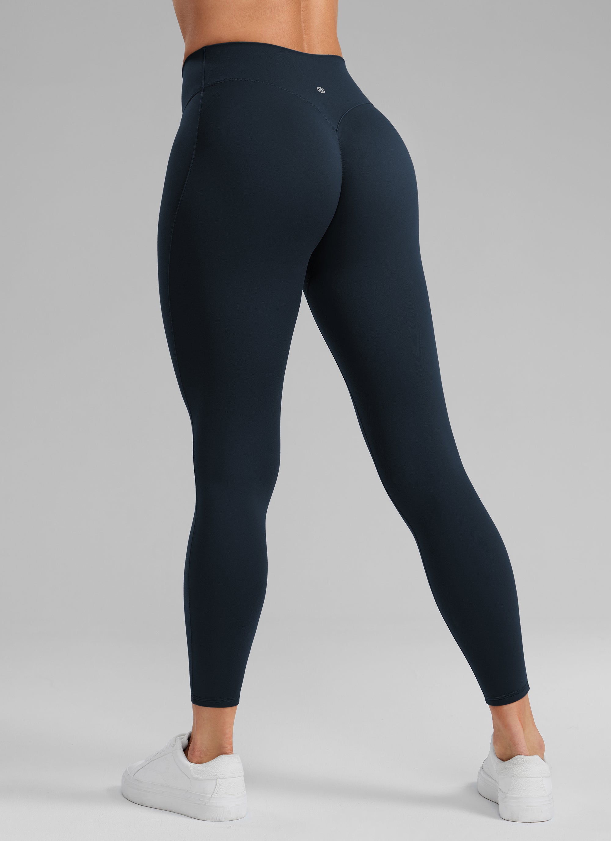 CRZ YOGA Women's Skinsoft High Rise No Front Seam Scrunch Legging