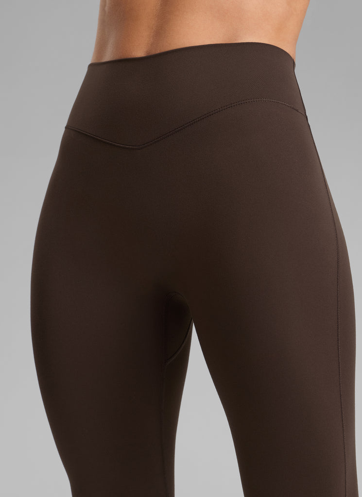 CRZ YOGA Women's Skinsoft Yoga High Rise No Front Seam Legging 25'' Hot Fudge Brown