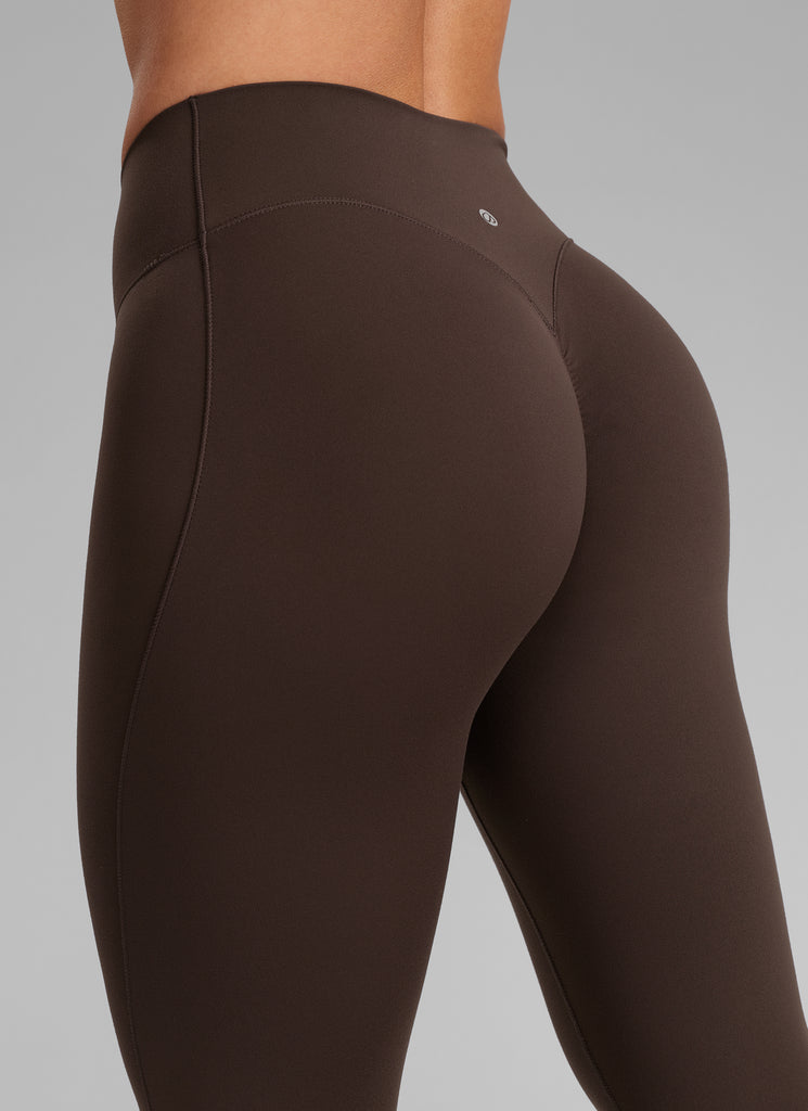 CRZ YOGA Women's Skinsoft Yoga High Rise No Front Seam Legging 25'' Hot Fudge Brown