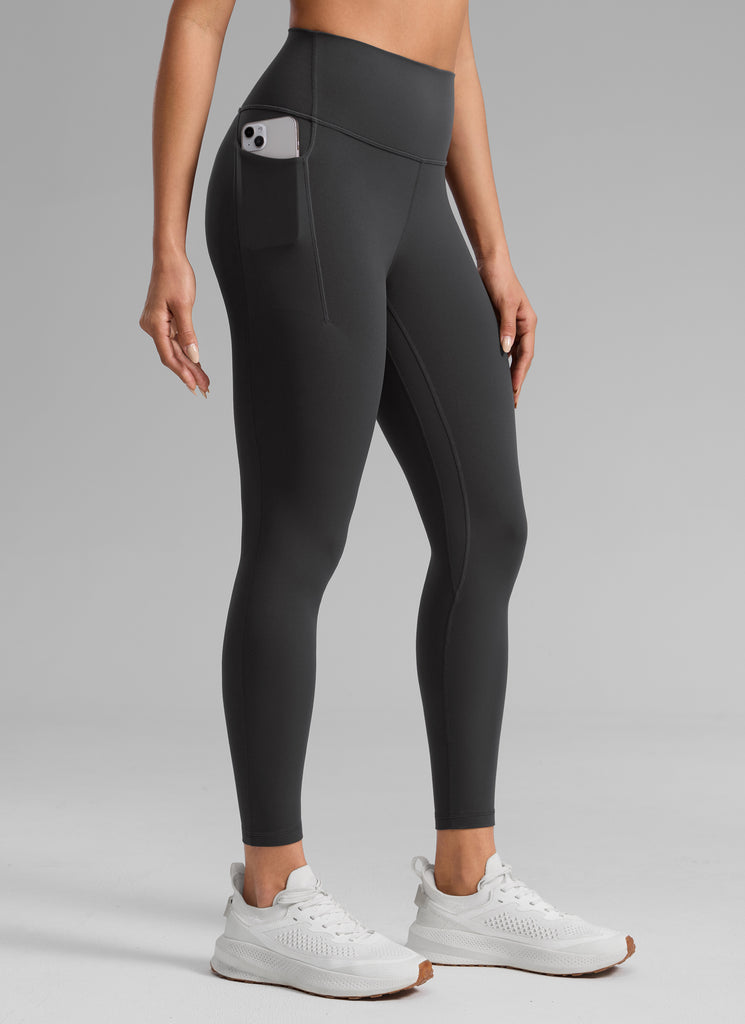 CRZ YOGA Women's Butterlift Workout High Rise Pocket Leggings 25'' Mysterious Grey
