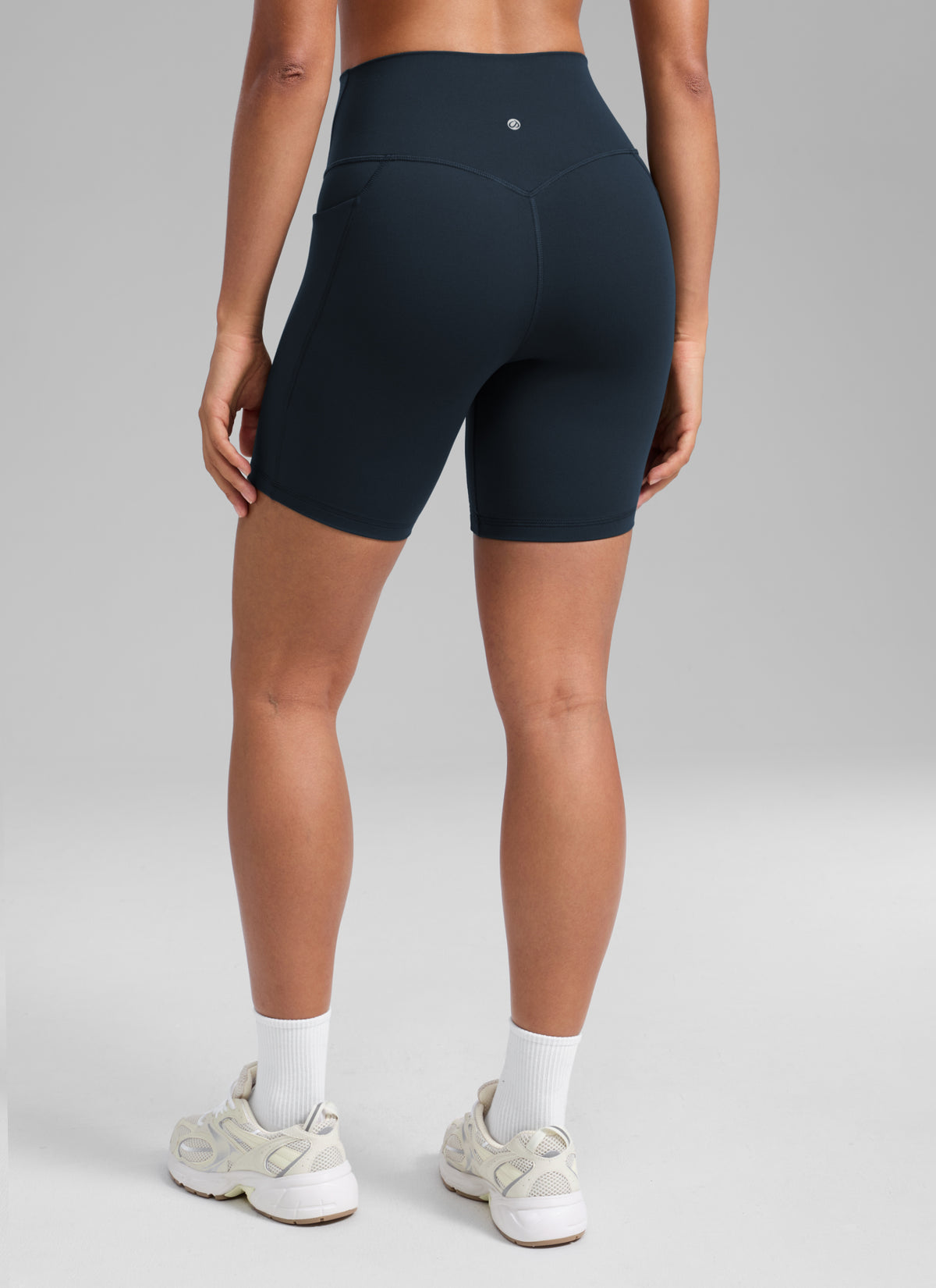 CRZ YOGA Women's Butterlift Workout Pocket High Rise Biker Shorts 6