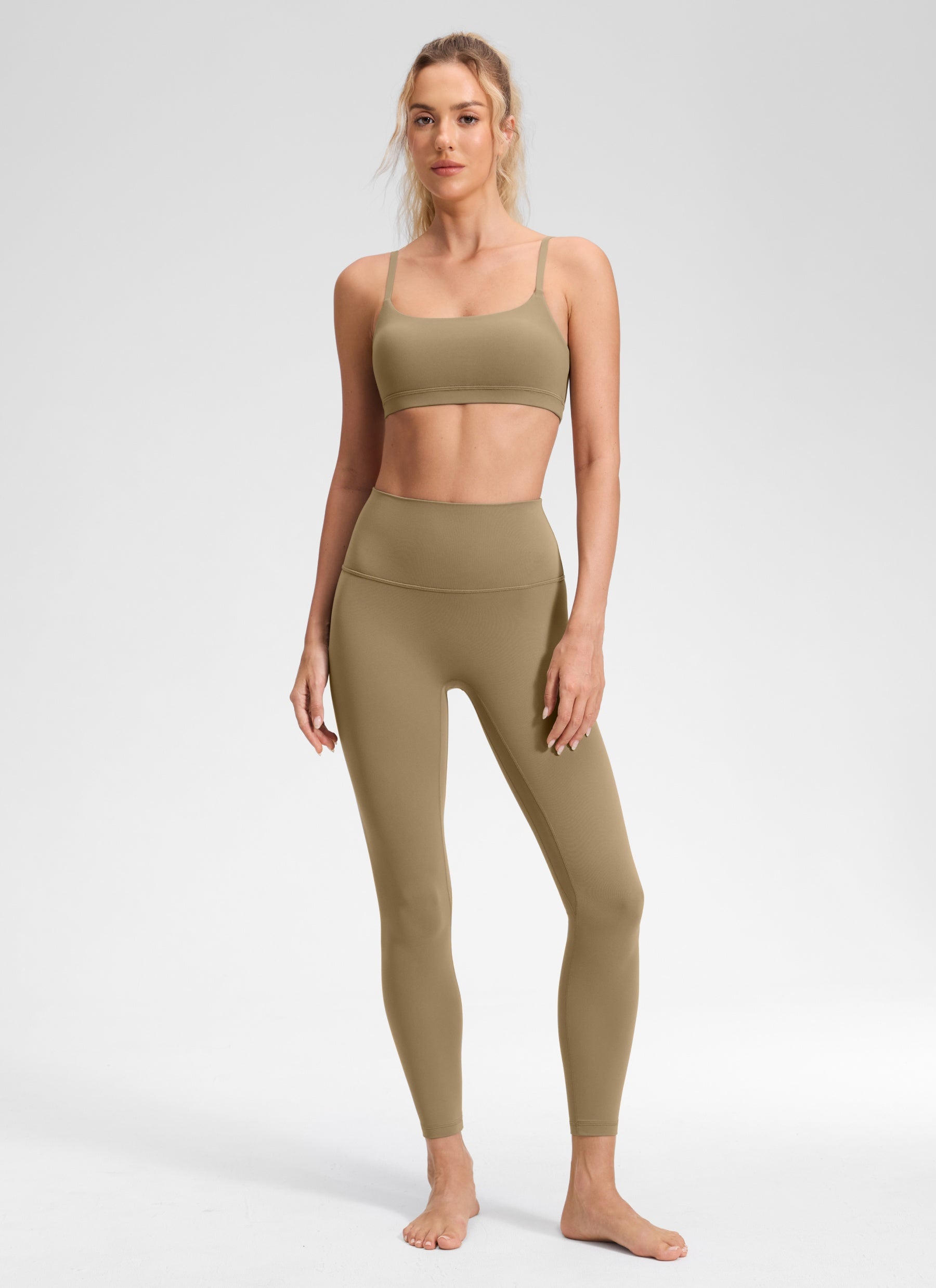 CRZ YOGA Women's Butterluxe Yoga High Rise No Front Seam Legging 25'' Soul Brown
