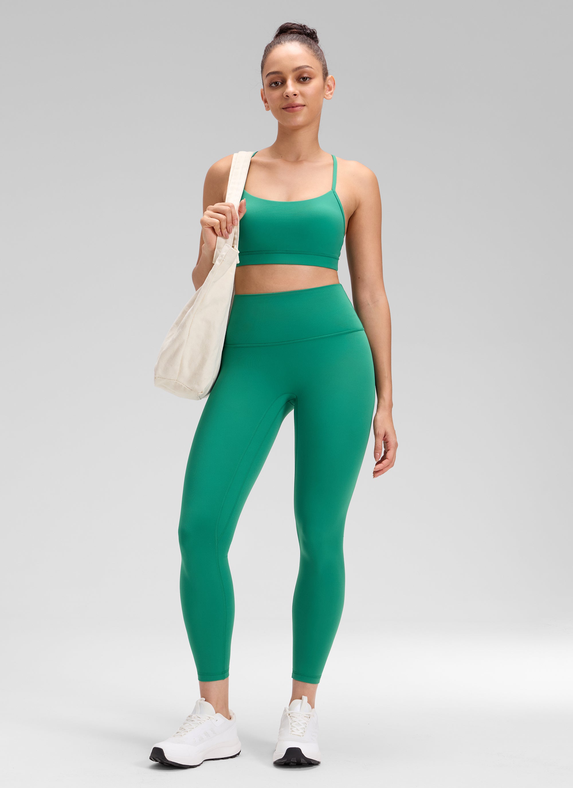 CRZ YOGA Women's Butterluxe Yoga High Rise No Front Seam Legging 25'' Cascadia Green