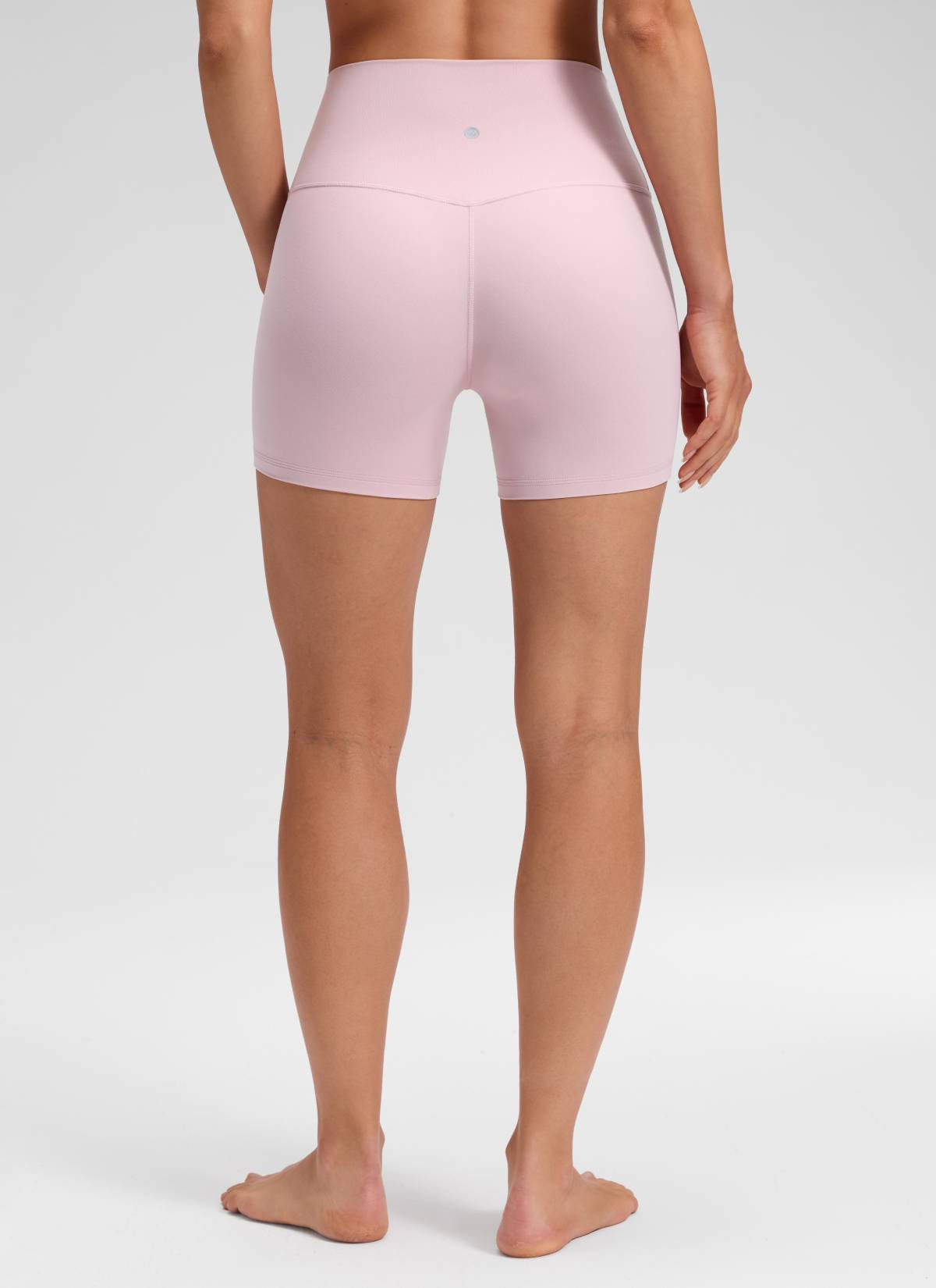 CRZ YOGA Women's Butterluxe Yoga High Rise No Front Seam Shorts 4'' Pink Haze