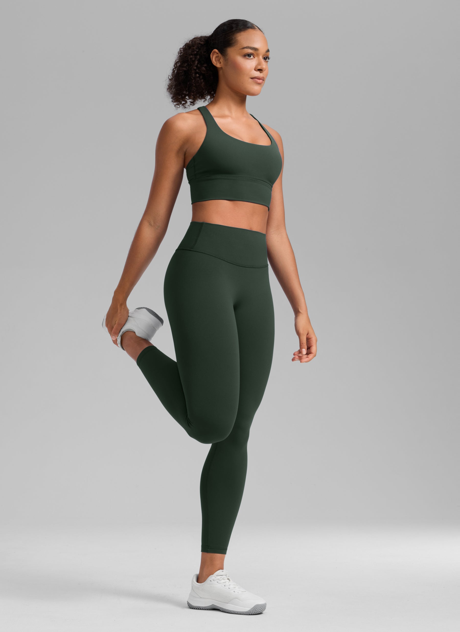 CRZ YOGA Softretch Secretsculpt™ Minor High Rise Front Seam Legging Legend Green
