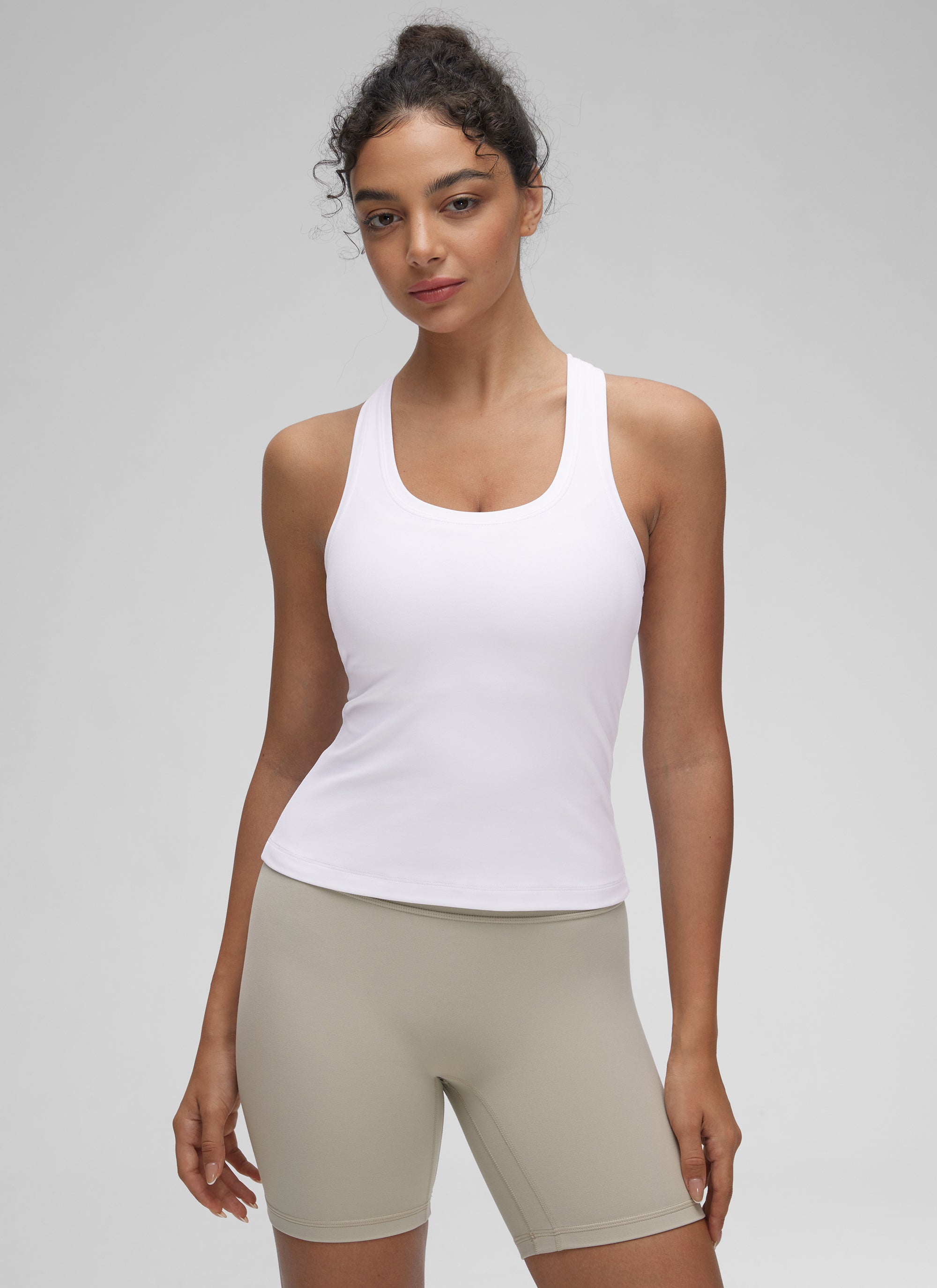 CRZ YOGA Women's Yoga Tight Fit Butterluxe Crewneck Tank Top