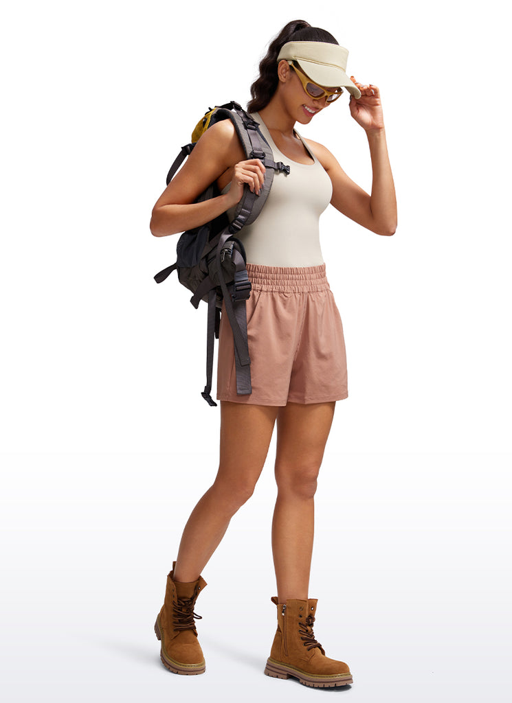 CRZ YOGA Women's Yoga Tight Fit Butterluxe Crewneck Tank Top Racerback Neon Orange