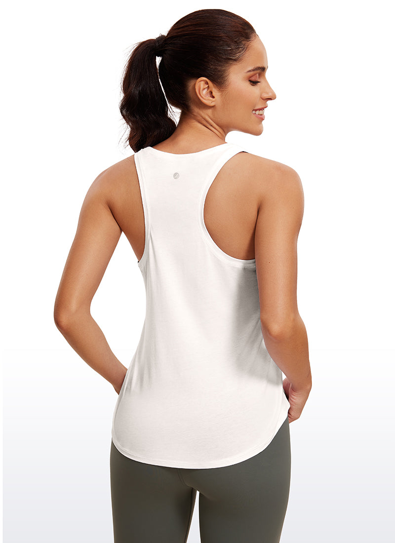 Pima Cotton Hip-Length Tank Racerback