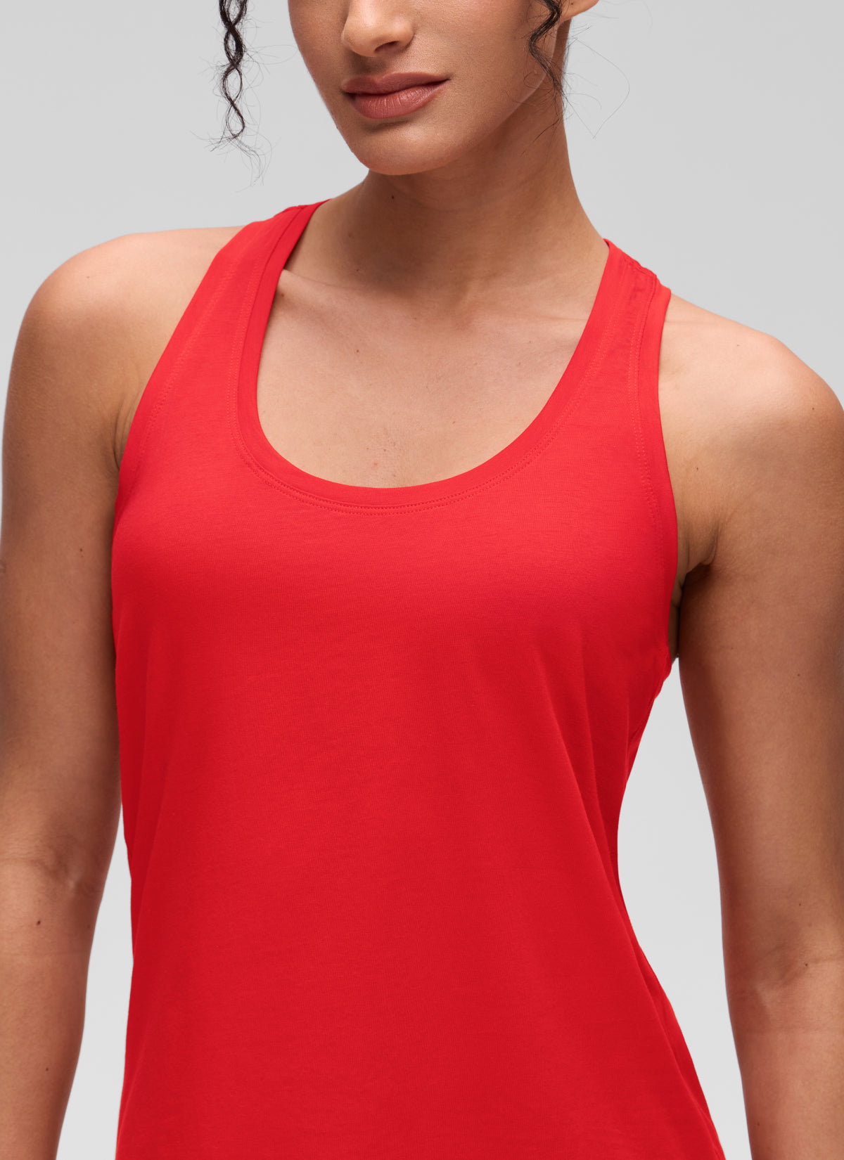 CRZ YOGA Women's Yoga Loose Fit Tops Pima Cotton Tank Racerback