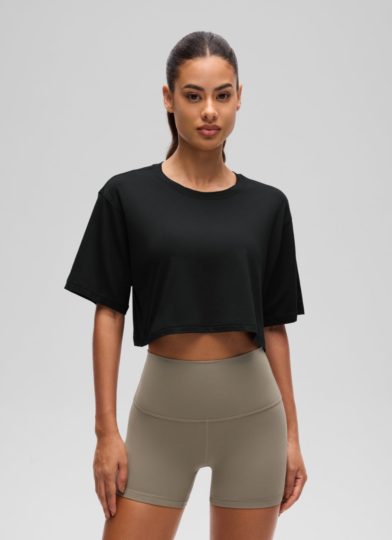 CRZ YOGA Women's Casual Loose Fit Pima Cotton Short Sleeves
