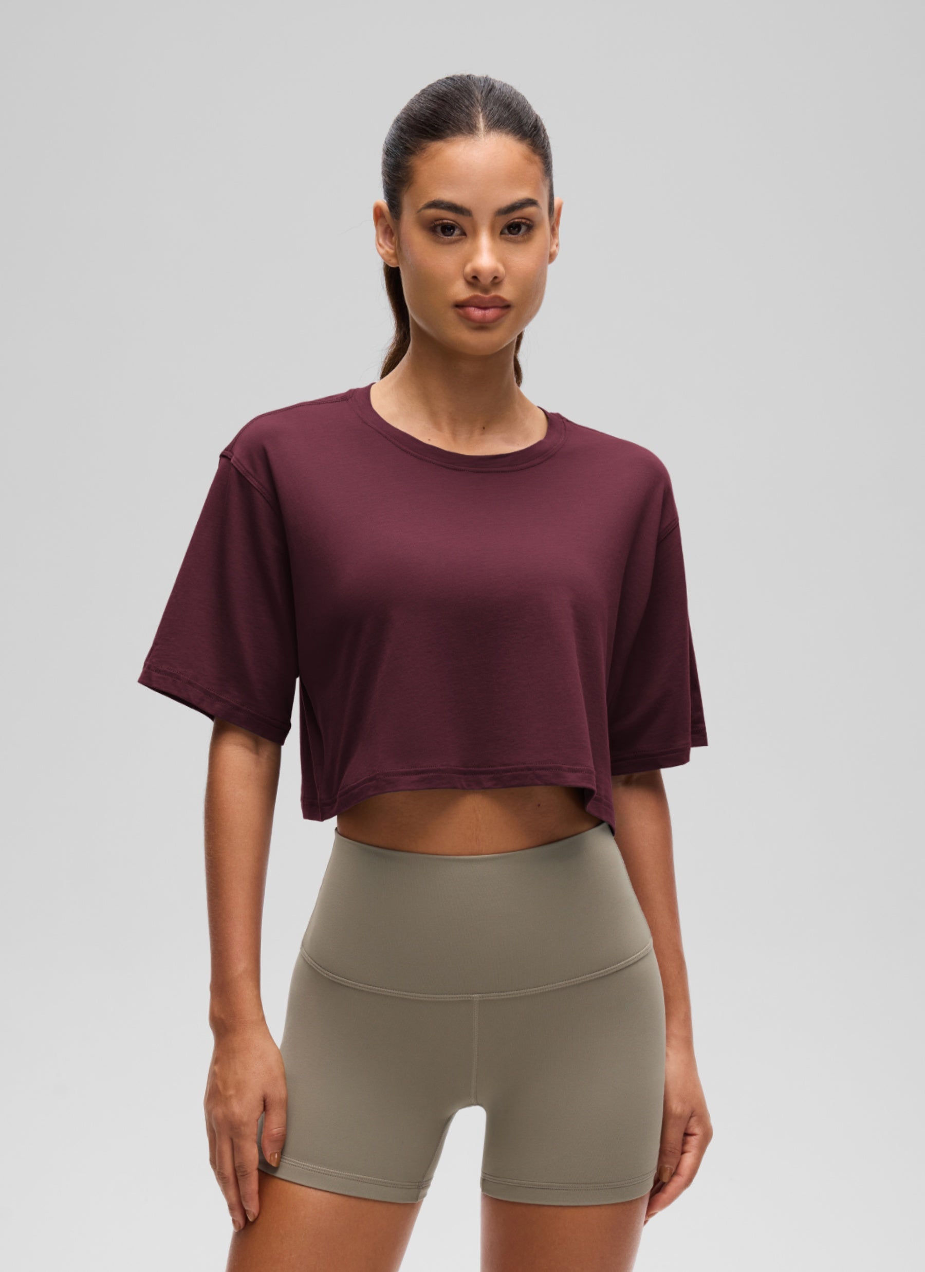 CRZ YOGA Women's Casual Loose Fit Pima Cotton Short Sleeves