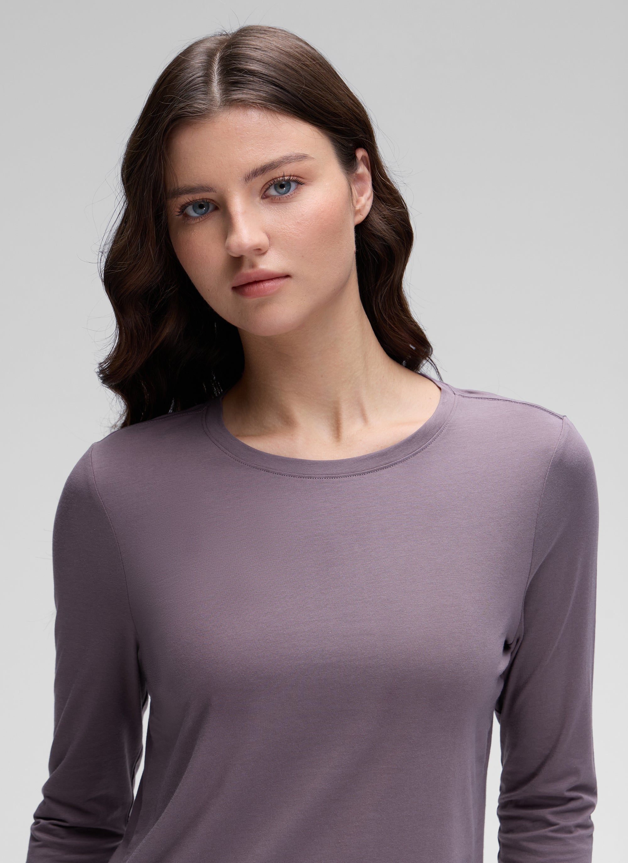 CRZ YOGA Women's Yoga Classic Fit Tops Pima Cotton Workout Long