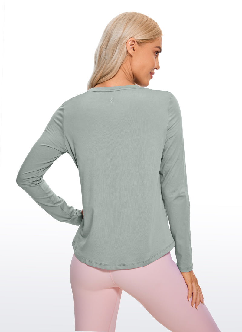 Pima Cotton Workout Long Sleeve