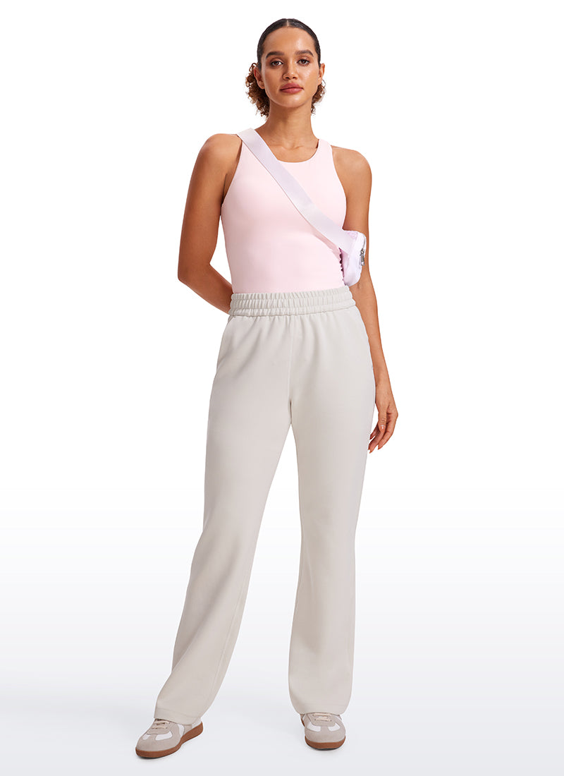 CRZ YOGA Women's Yoga Slim Fit Top Butterluxe Tank Racerback High Neck Green Palm Court