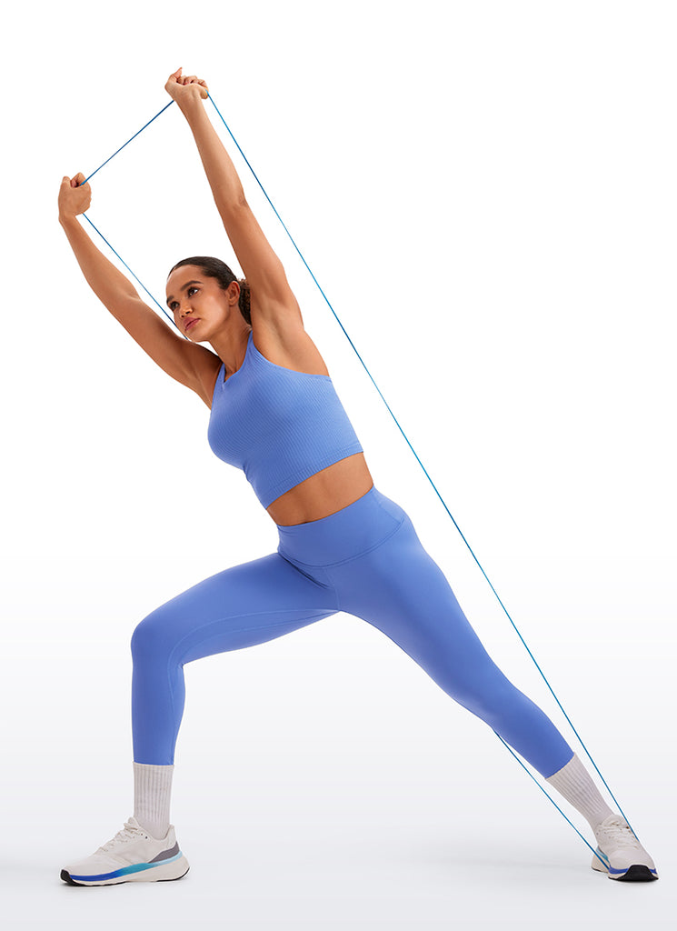 CRZ YOGA Women's Yoga Slim Fit Tops Seamless Longline Tank High Neck Deep Red