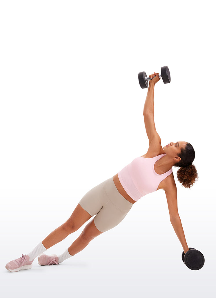 CRZ YOGA Women's Yoga Slim Fit Tops Seamless Longline Tank High Neck Cambric Blue